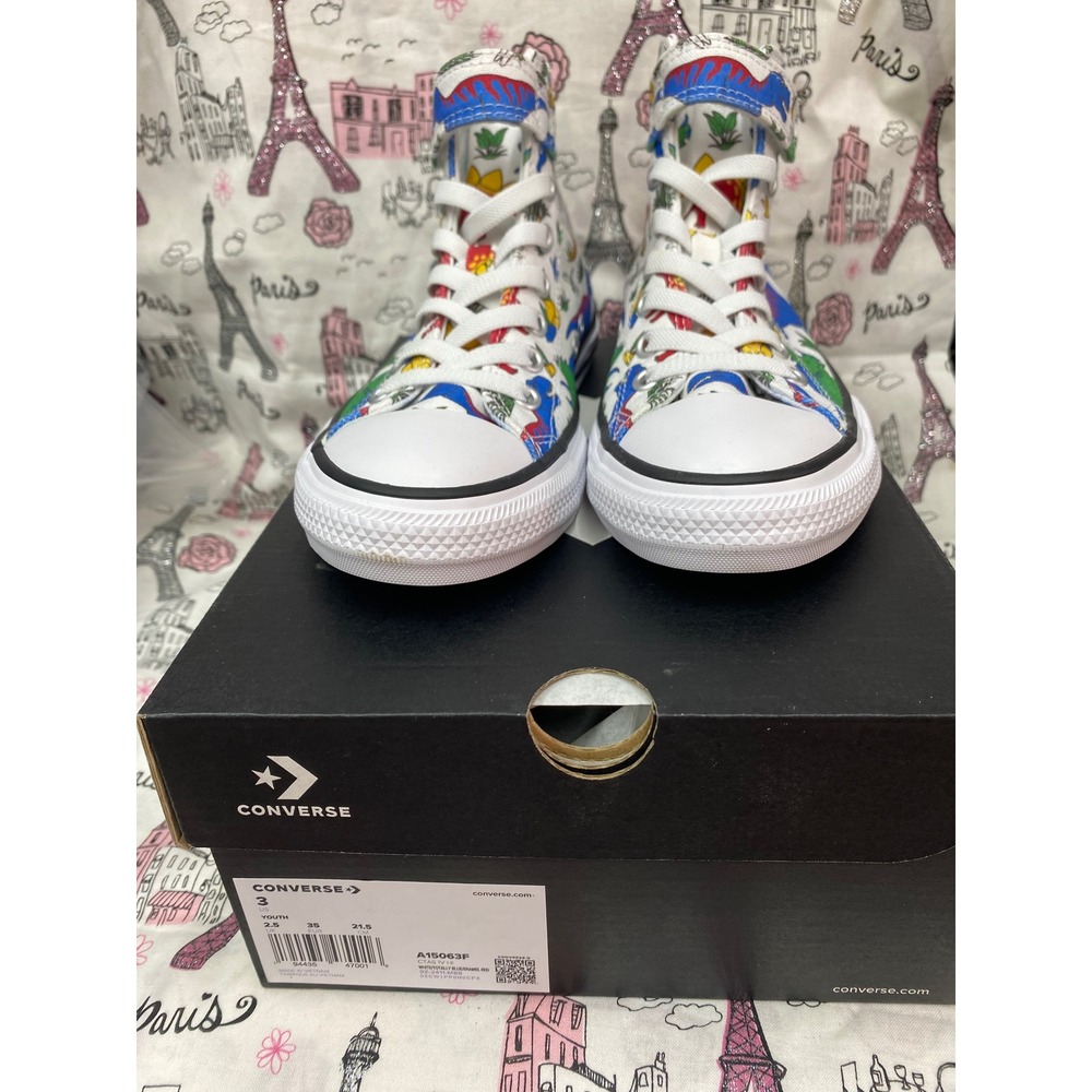 Converse Chuck Taylor All Star Dinoverse 1V Hi Youth White A15063F Size 3